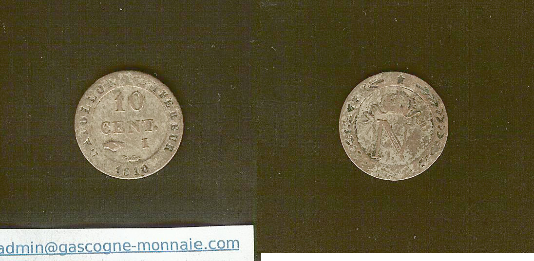 10 centimes Napoleon 1810 I VF+